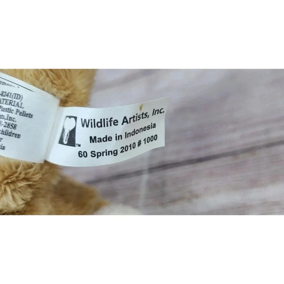 Wildlife Artists Plush Meerkat Stuffed Animal Realistic Tan White 12" 2010 - Picture 6 of 6